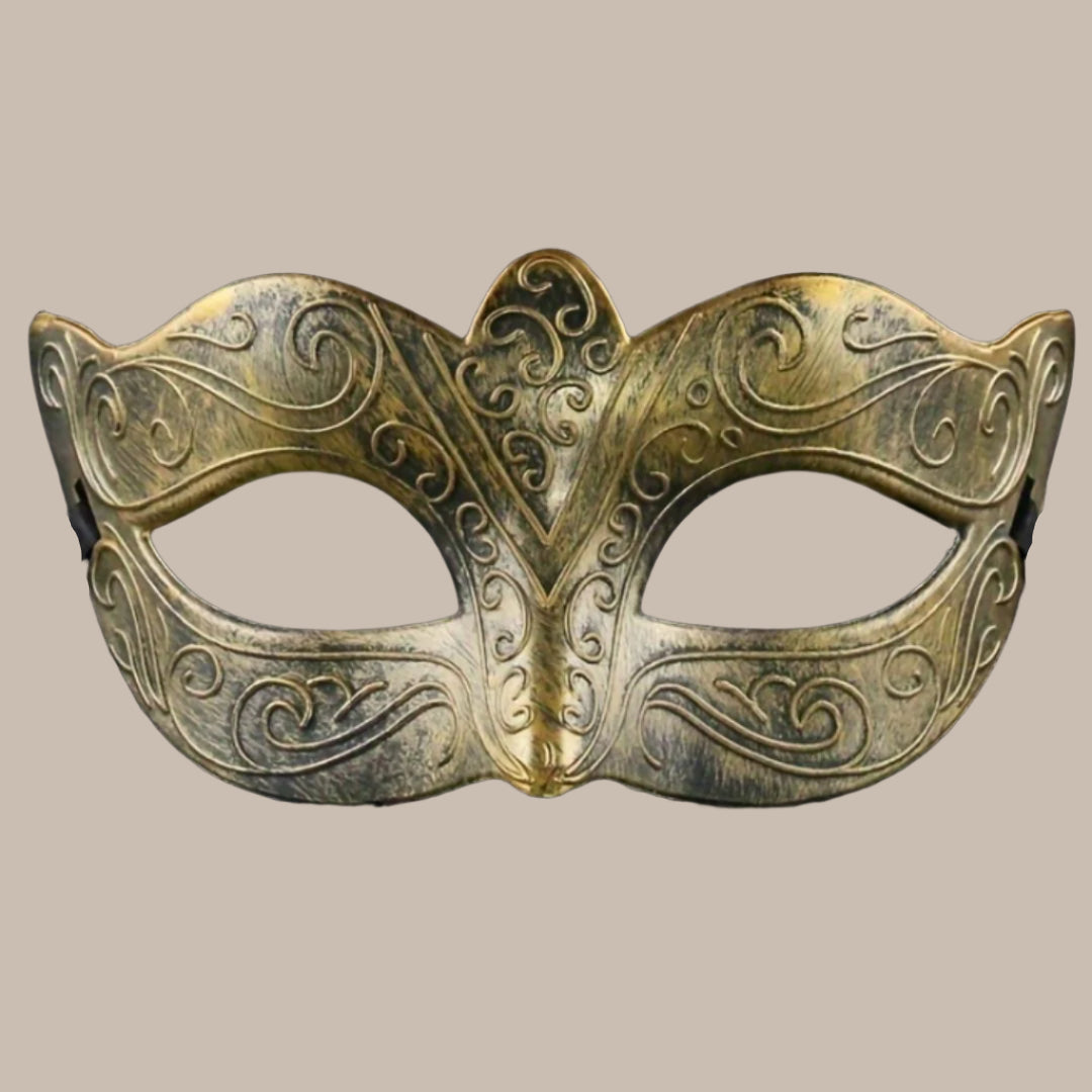 Antique Roman Crown Half-Face Mask