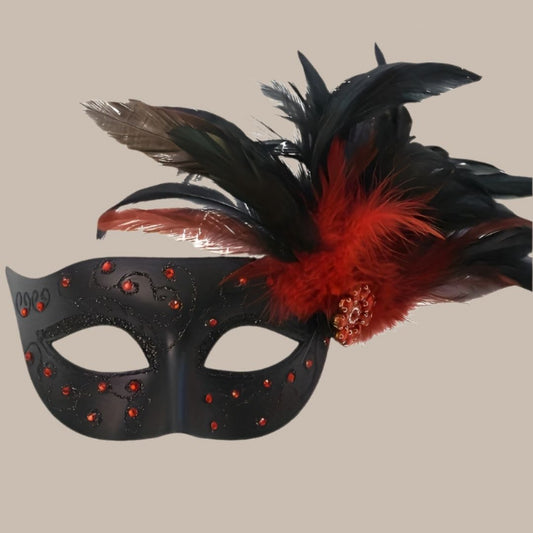 Feather Side Masquerade Eye Mask