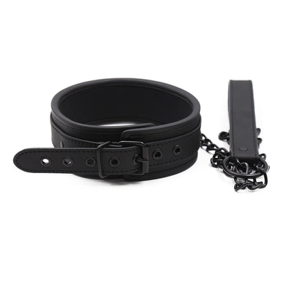 2-Security Locking Black PU Leather Dog Harness with Adjustable Straps & Metal Chains - Heavy Duty for Large Dogs, Panic Button Safety, Anti-Slip Design for Secure Control and Peace of Mind, Pet Safety Equipment, Reliable Buc
