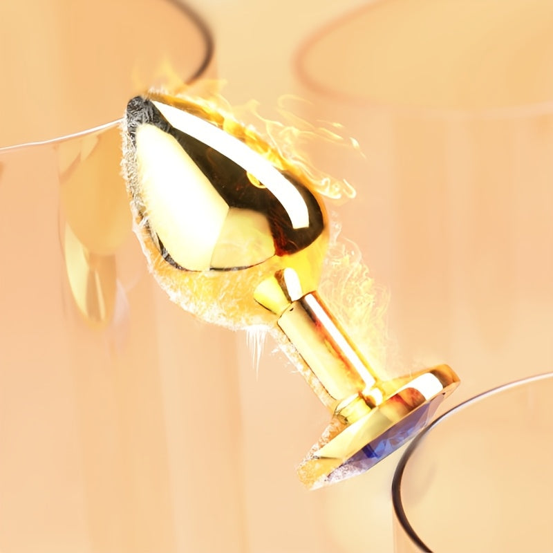 Golden Anal Dildo Adult Sex Toys, Mini Dildos Anal Sex Toys for Men And Women, Jewelry Anal Toys Adult Sex Toys, Sex Toys for Couples And Beginners, Steel Anal Dild Adult Toys Colorful