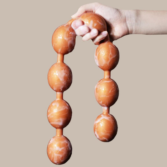 Extra-Long Soft Silicone Beaded Plug