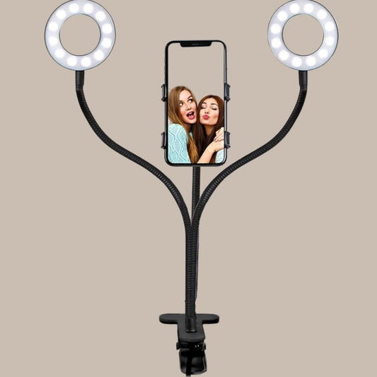 Flexible Phone Holder LED Light Tripod