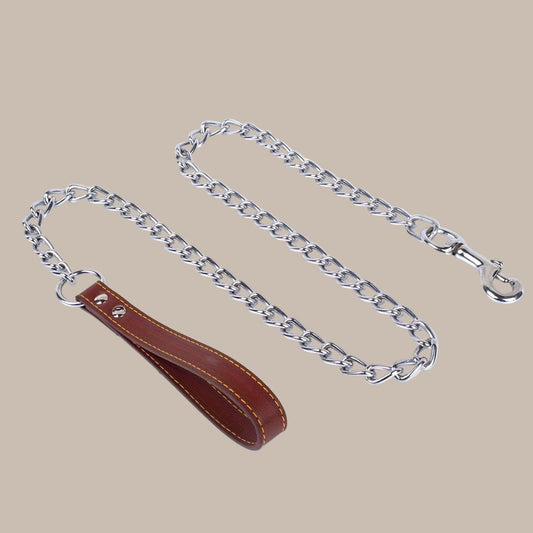 1pc - 120cm Heavy-Duty Anti-Bite Giant Leash with Handle for Dogs - Durable Stainless Steel Metal, Chew-Resistant, Ideal for Outdoor Training and Park Activities, Park Activities|Giant Leash|Chewresistant Leash, Dog Leash for