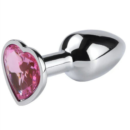 Anal Plug Heart 5 Sizes Stainless Steel Crystal Anal Plug Removable Butt Plug Stimulator Anal Sex Toys Prostate Massager Dildos