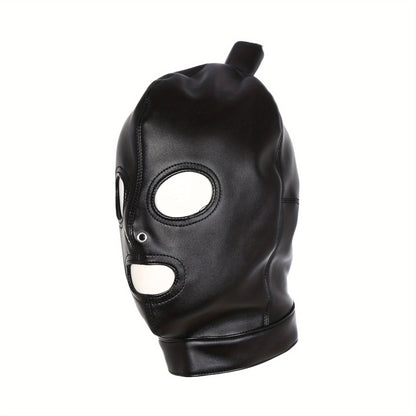 Faux Leather Tassel Costume Mask & Headpiece