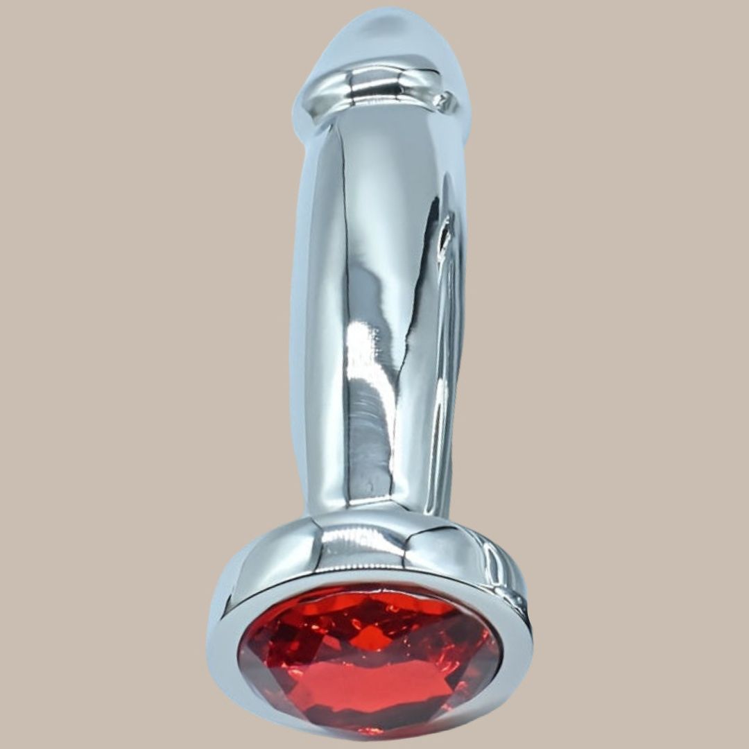 Metal Anal Plug Butt Plug BDSM for Men and Women with G-Spot Bead Dildo Double-Headed Anal Dilator Sex Toy