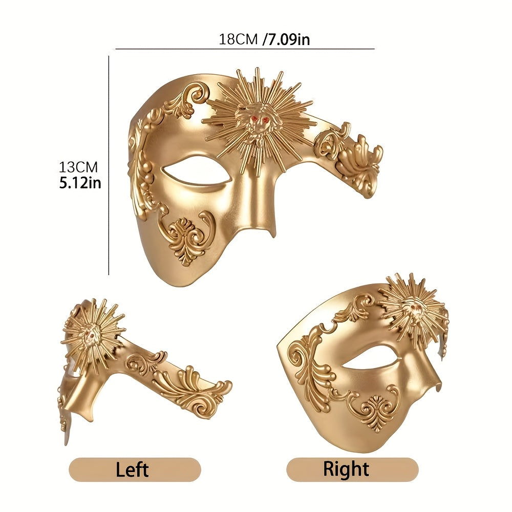 PVC Phantom Floral Half-Face Mask