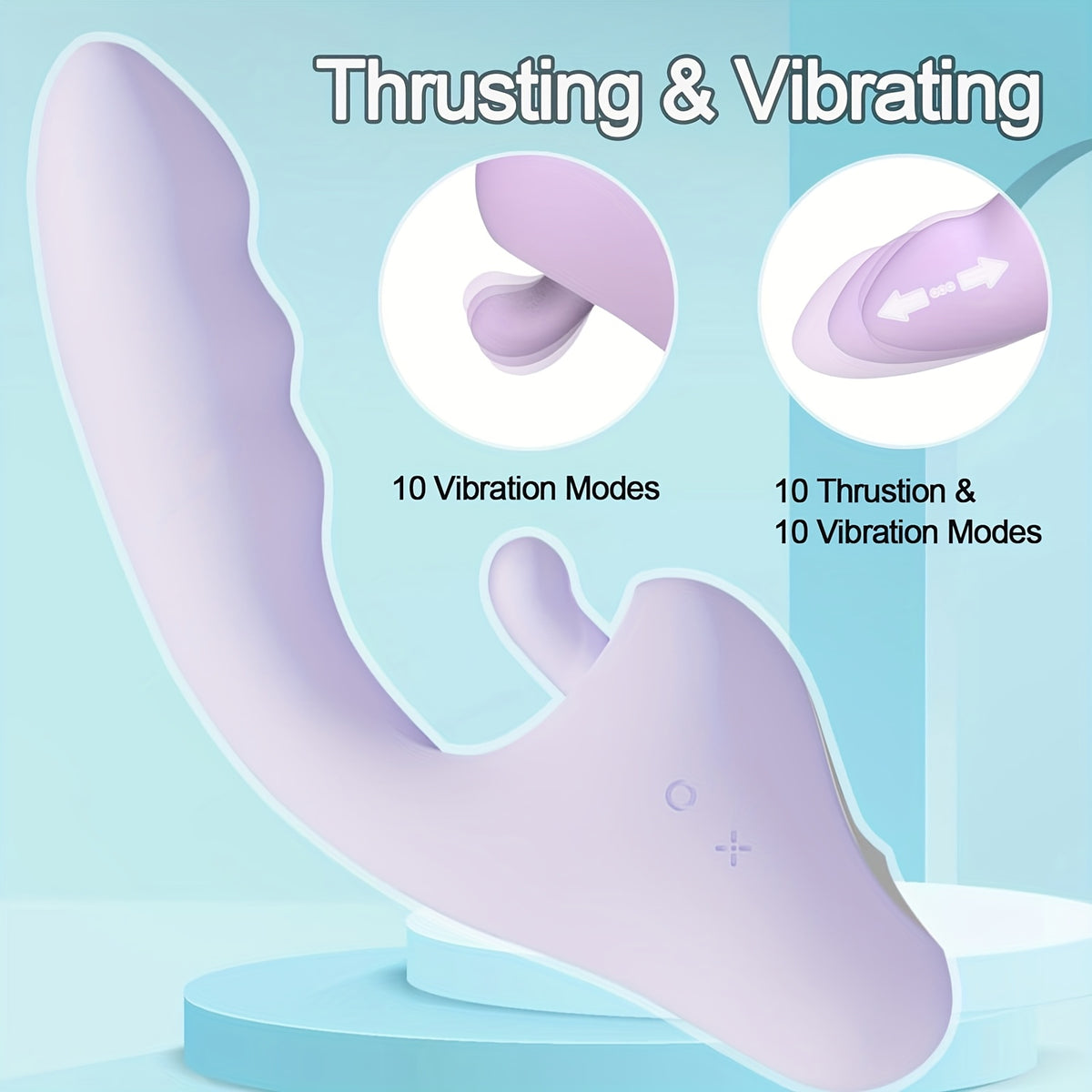 Thrusting Rabbit Vibrator — 10+10 Dual Stimulation Modes