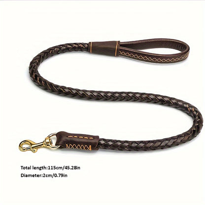 1 High-Quality Dog Leash for Medium Dogs - Durable with Metal Clip, Adjustable Strap & Metal Buckle, Ergonomic Design for Outdoor Walks, Training & Daily Use, Dog Leash for Medium Dogs, Sturdy Metal Clip, Without Battery