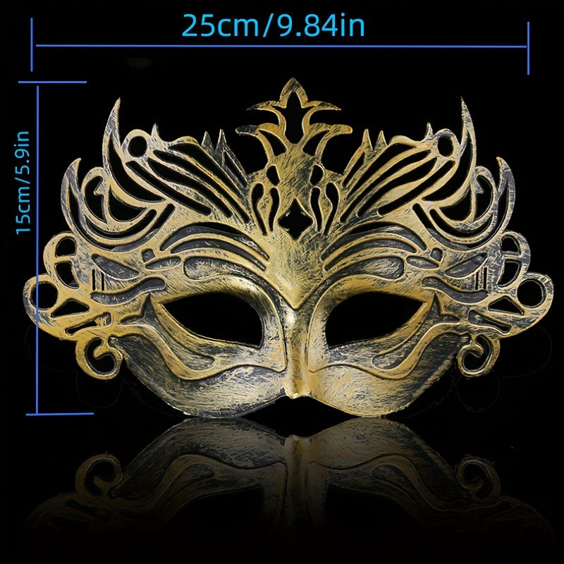 Antique Roman Crown Half-Face Mask