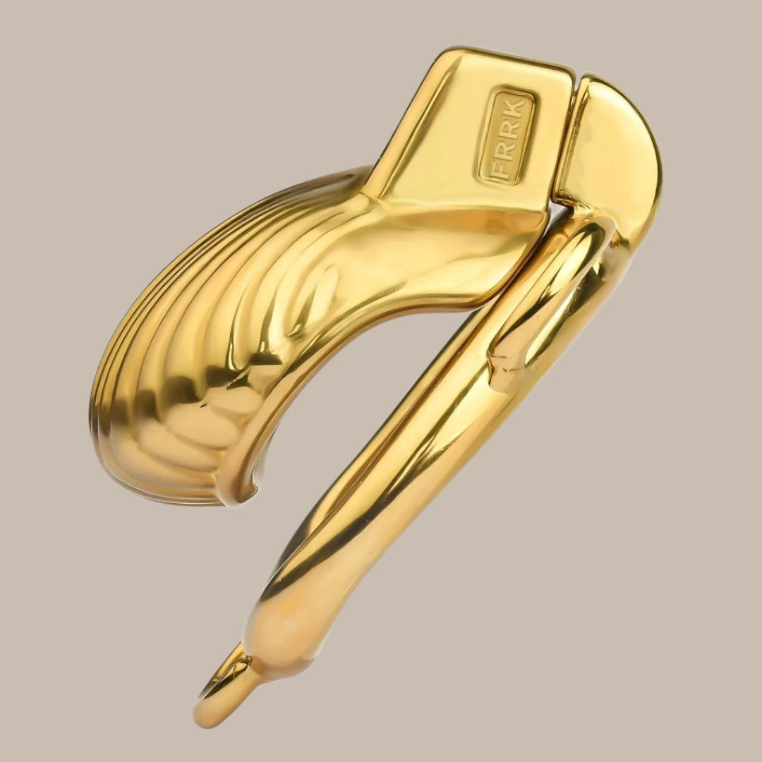 Golden Luxury Metal Chastity Cage