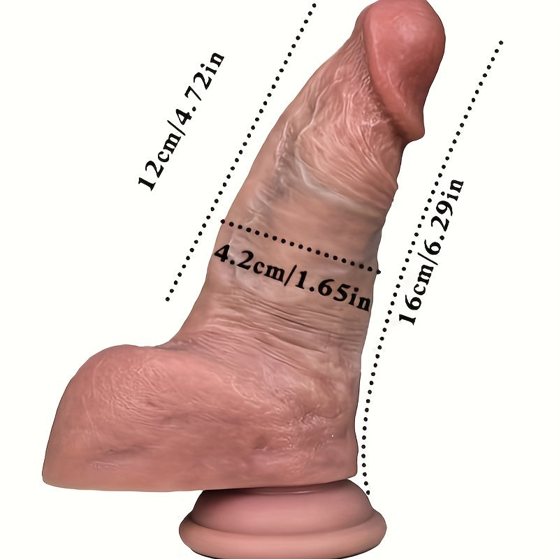 16 cm Thick Natural-Tone Silicone Wand