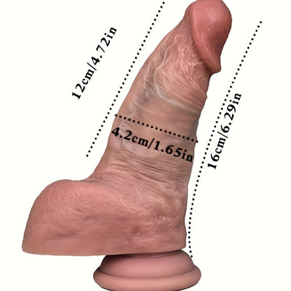 16 cm Thick Natural-Tone Silicone Wand