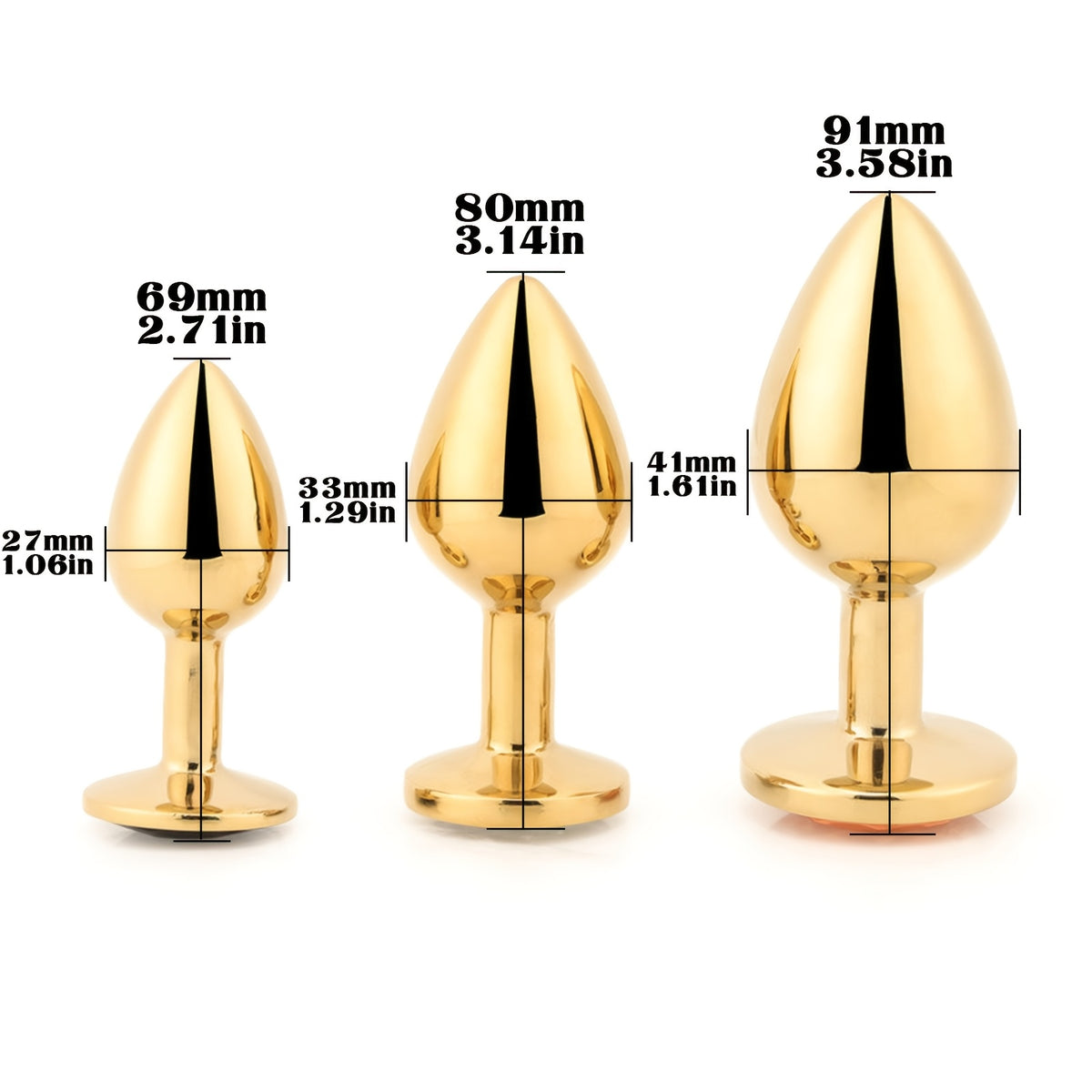 Golden Anal Dildo Adult Sex Toys, Mini Dildos Anal Sex Toys for Men And Women, Jewelry Anal Toys Adult Sex Toys, Sex Toys for Couples And Beginners, Steel Anal Dild Adult Toys Colorful