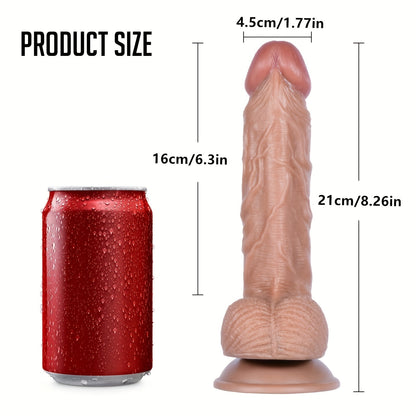 Flexible 21 cm Light-Beige Silicone Wand with Suction Base