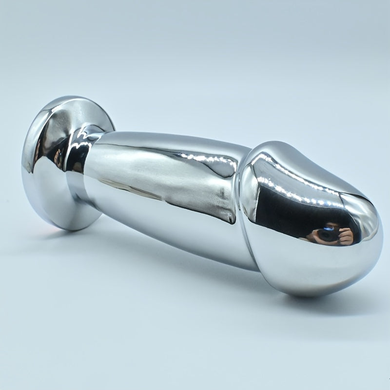 Metal Anal Plug Butt Plug BDSM for Men and Women with G-Spot Bead Dildo Double-Headed Anal Dilator Sex Toy