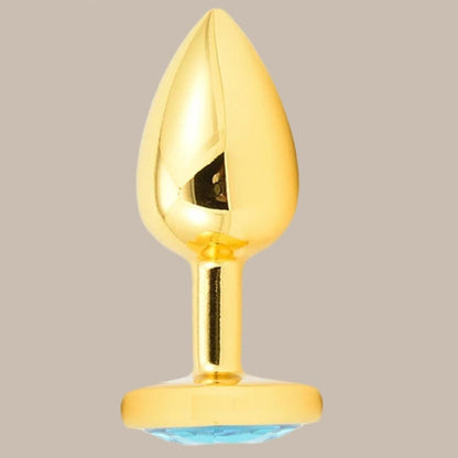 Golden Stainless Steel Anal Plug Crystal Anal Toys Female Adult Sex Products Men's Butt Plug Anal Trainer for Couples 3 Sizes