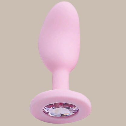 Silicone Anal Plug Anal Dildos Small Pea Shaped Butt Plug Crystal Base Sex Stopper Adult Toys Anal Toys Sex Toys For Woman