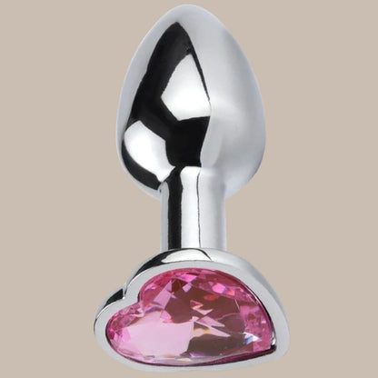 Anal Plug Heart 5 Sizes Stainless Steel Crystal Anal Plug Removable Butt Plug Stimulator Anal Sex Toys Prostate Massager Dildos