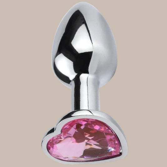 Anal Plug Heart 5 Sizes Stainless Steel Crystal Anal Plug Removable Butt Plug Stimulator Anal Sex Toys Prostate Massager Dildos