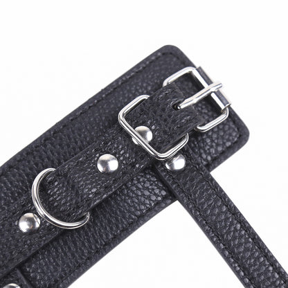 Adult SM Decompression Toy - Bondage Traction JJ Ring Penis Ring, Cock Ring with Adjustable Leather Sleeve Lock, Sperm Ring Collar, Elegant Silver Chain Design, Ideal for BDSM Play, BDSM Play Ring|Elegant Chain Design|Adjusta