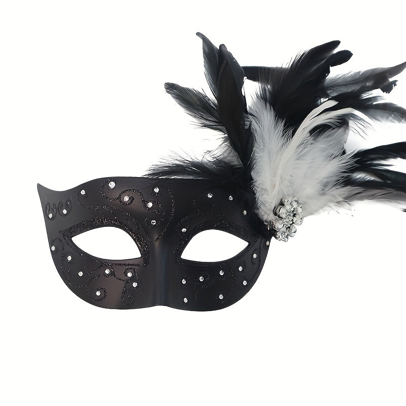 Feather Side Masquerade Eye Mask