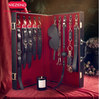 Full Restraint Cowhide Leather Cuff Set