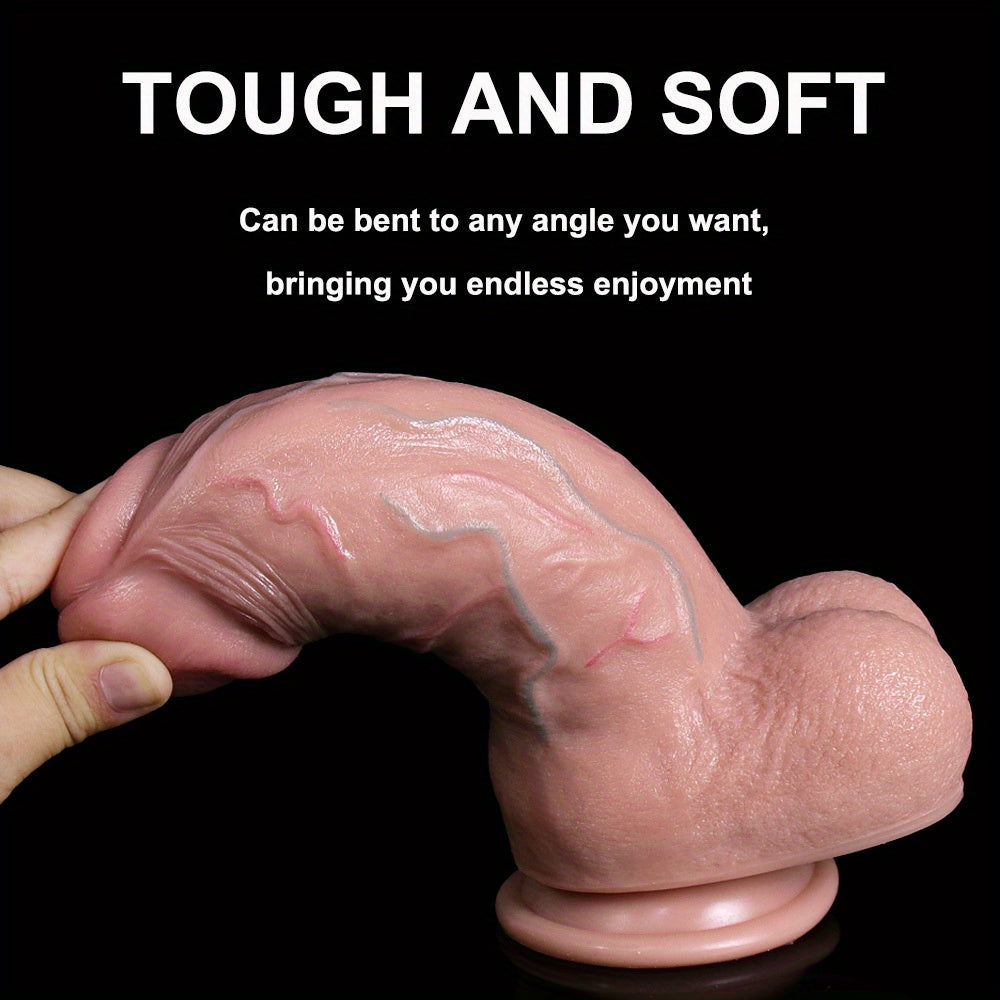 Durable White Silicone Massage Wand with Suction Base