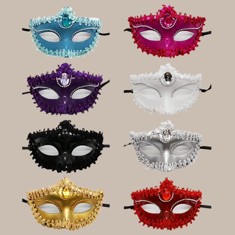Rhinestone Venetian Princess Mask