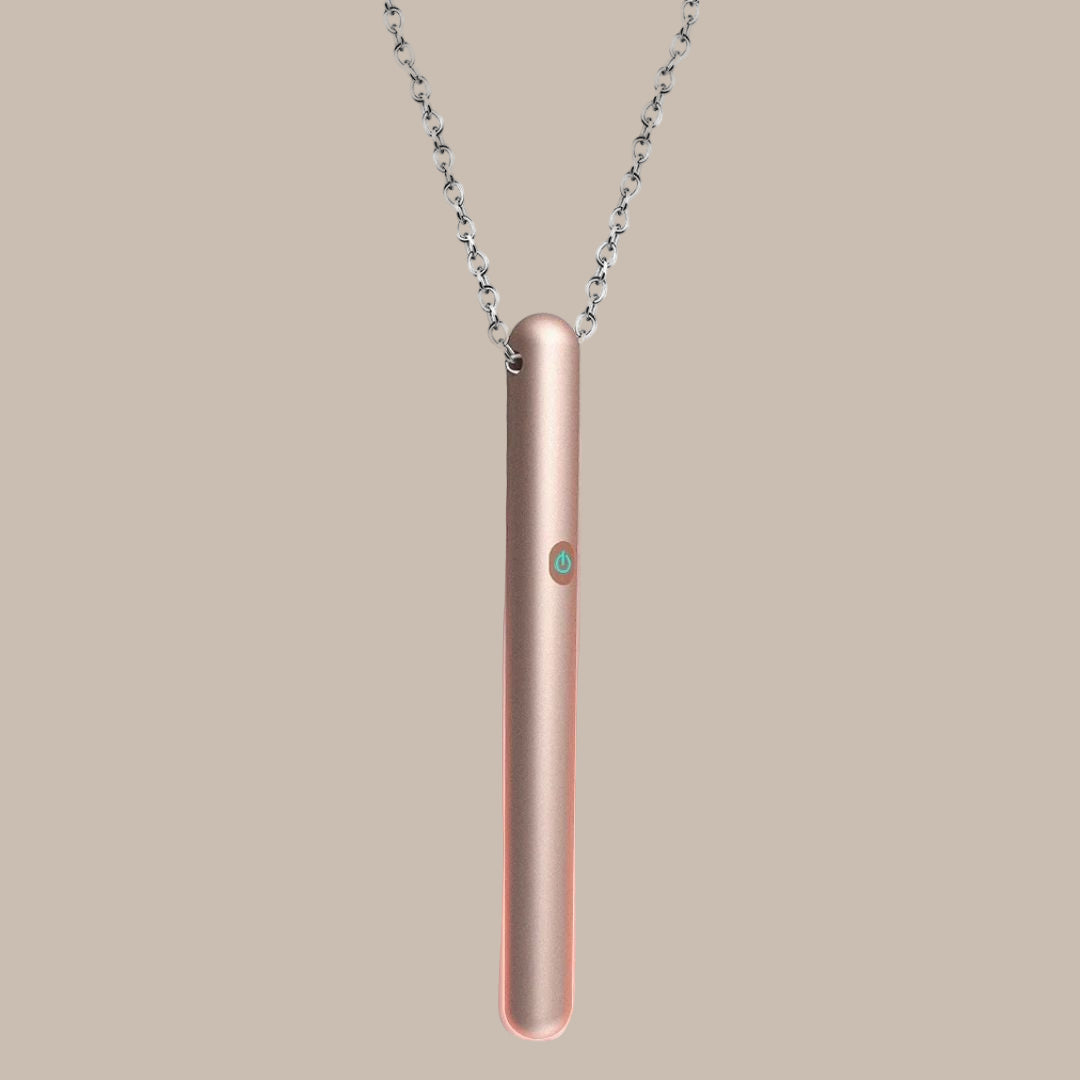 Portable Metal Love Bullet Vibrator Necklace with Chain Nipple G-spot Stimulator Anal Plug Waterproof Sex Toys for Adult Women