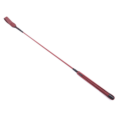 1pc Professional Equestrian Short Whip - Red Faux Leather with Black Grip, Anti-Slip Wrist Strap, Durable Horse Riding Crop for Training & Competitions, Equestrian Equipment, Sleek Design, Secure Grip Handle