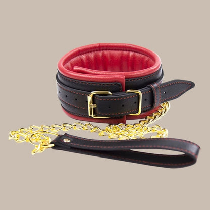 3-Piece Leather Collar, Wrist & Ankle Cuff Set