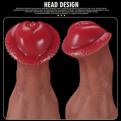 Muscle-Texture Wearable Silicone Wand – 5 Sizes S–XXL