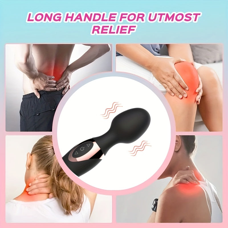 1pc Powerful Handheld AV Vibrator - USB Rechargeable, G-Spot & Clitoral Stimulation Sex Toy for Women, Double-Head-Use Vibrator, Lithium Battery, Intense Vibrations, Vibrator Toy | Ergonomic Design | Smooth Glide