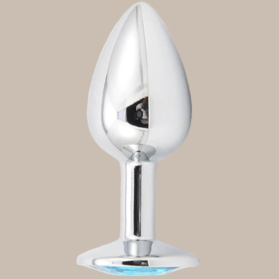 Silvery Stainless Steel Diamond Surface Anal Plug Dildo Crystal Base Butt Plug Analplug Sex Toys For Woman Adult Toys Anal Toys