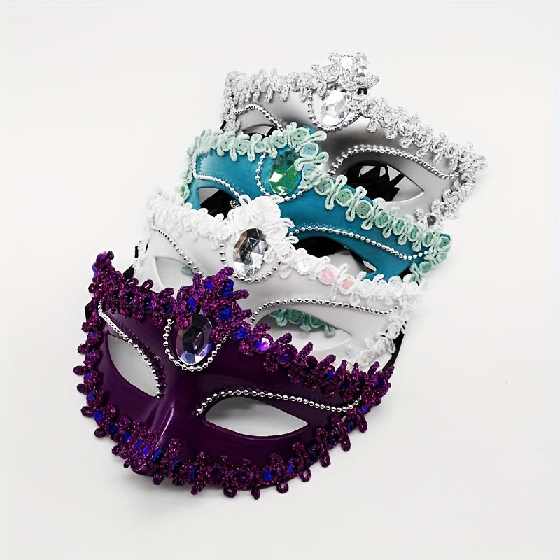 Rhinestone Venetian Princess Mask