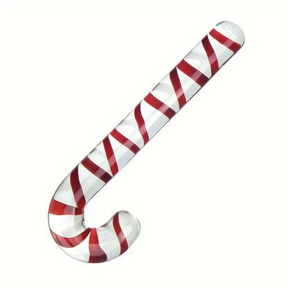 Trendy Glass Candy Cane Butt Plug