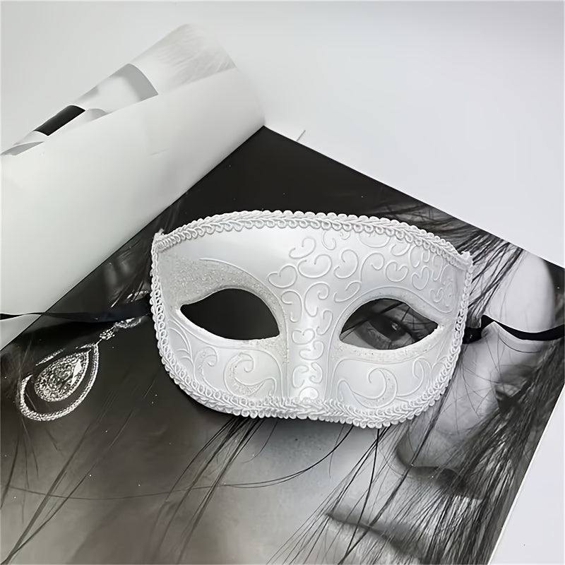 Hand-Painted Angel Half-Face Party Mask