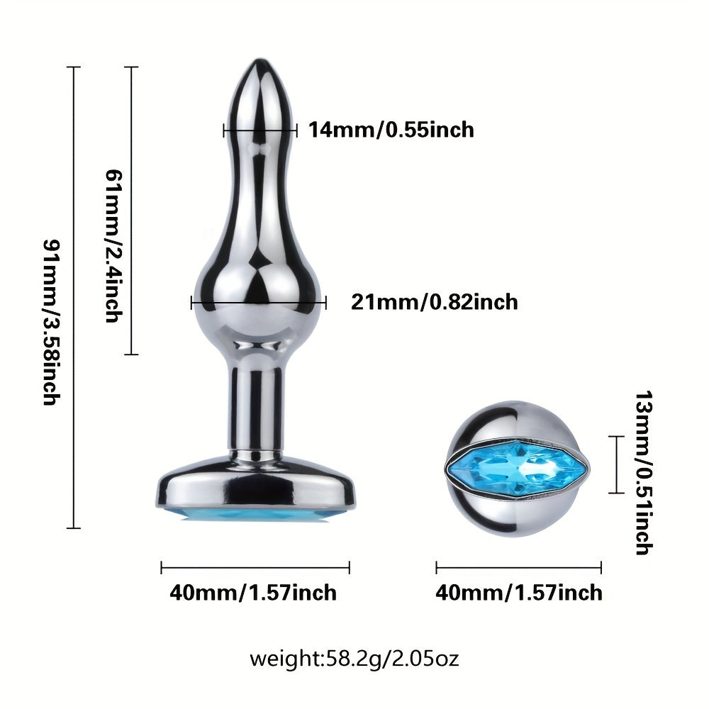 1pc, Metal outdoor anal plug, butt masturbation tools, jewel base butt plug, sex massager, g-point massage, dildos, sexual wellness, adult pleasure, adult sex toys