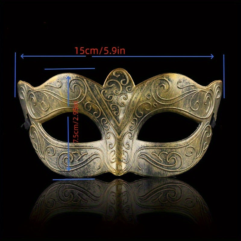 Antique Roman Crown Half-Face Mask