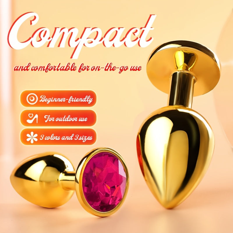 Golden Anal Dildo Adult Sex Toys, Mini Dildos Anal Sex Toys for Men And Women, Jewelry Anal Toys Adult Sex Toys, Sex Toys for Couples And Beginners, Steel Anal Dild Adult Toys Colorful
