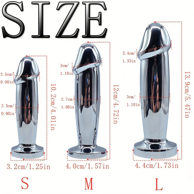 Metal Anal Plug Butt Plug BDSM for Men and Women with G-Spot Bead Dildo Double-Headed Anal Dilator Sex Toy
