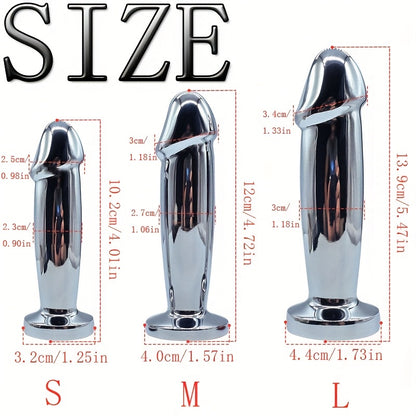 Metal Anal Plug Butt Plug BDSM for Men and Women with G-Spot Bead Dildo Double-Headed Anal Dilator Sex Toy