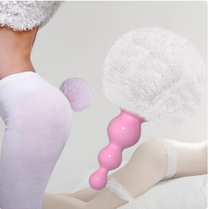 Rabbit Fox Tail Cosplay Sex Toys for Couples Silicone Anal Plug for Men And Women Plush Sex Toy with Rabbit Tail Prostate Massager Sexy Erotic Role Play Butt Plug Sex Shop Erotic Plug