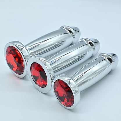 Metal Anal Plug Butt Plug BDSM for Men and Women with G-Spot Bead Dildo Double-Headed Anal Dilator Sex Toy