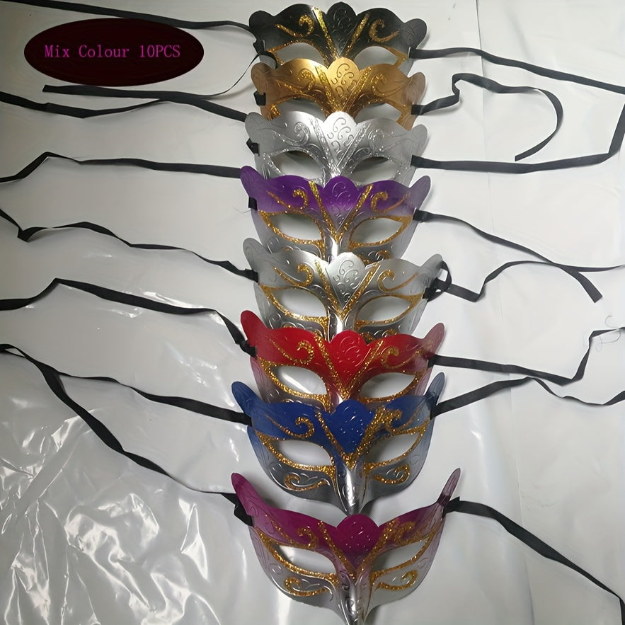 Mardi Gras Masquerade Mask 10-Pack