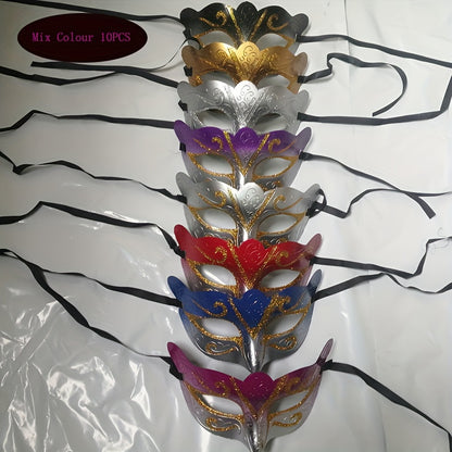 Mardi Gras Masquerade Mask 10-Pack