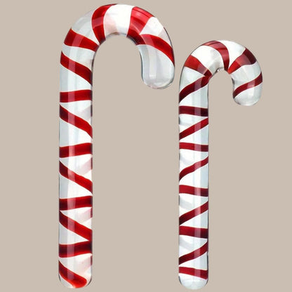 Trendy Glass Candy Cane Butt Plug