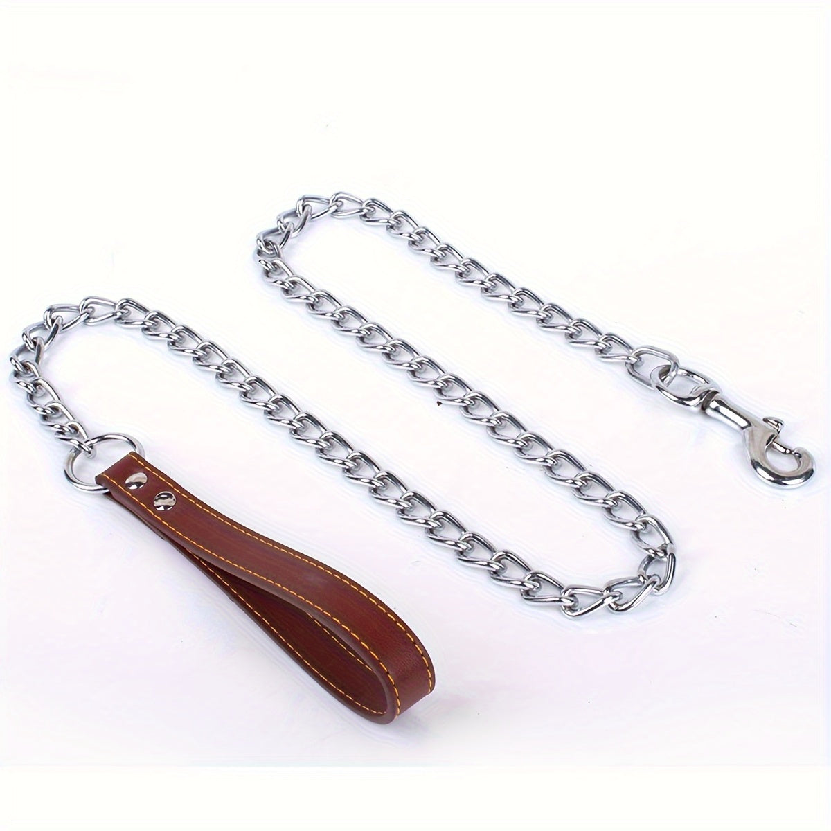 1pc - 120cm Heavy-Duty Anti-Bite Giant Leash with Handle for Dogs - Durable Stainless Steel Metal, Chew-Resistant, Ideal for Outdoor Training and Park Activities, Park Activities|Giant Leash|Chewresistant Leash, Dog Leash for