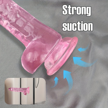 Pink Transparent Dildo